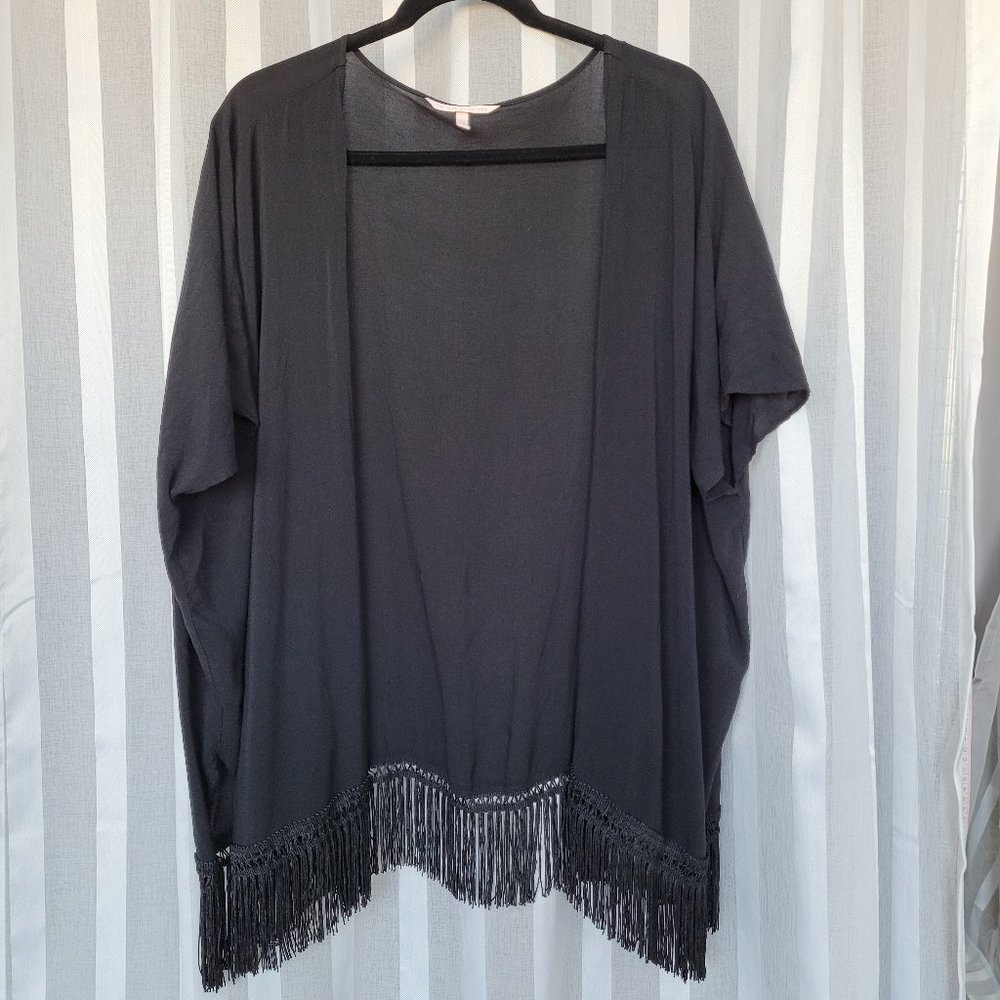 Victorias secret swim kimono fringe cover up extra small/ small